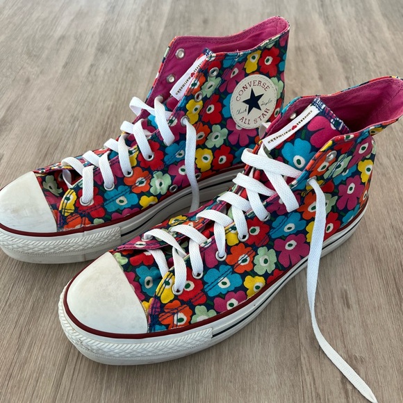 Converse Shoes - Converse High Top Platform Sneakers Floral